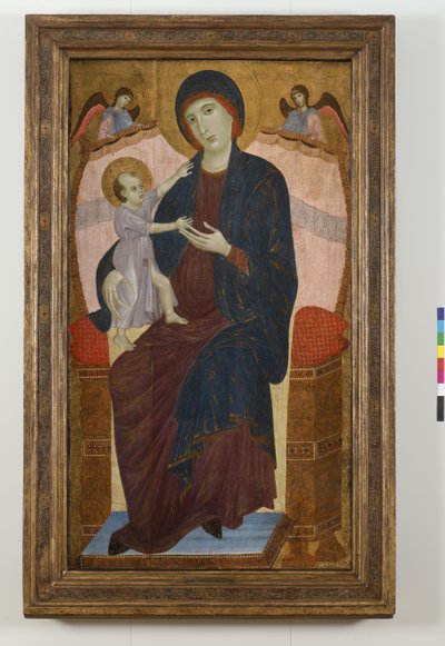 Madonna mit Kind auf dem Thron und Engeln von Duccio di Buoninsegna