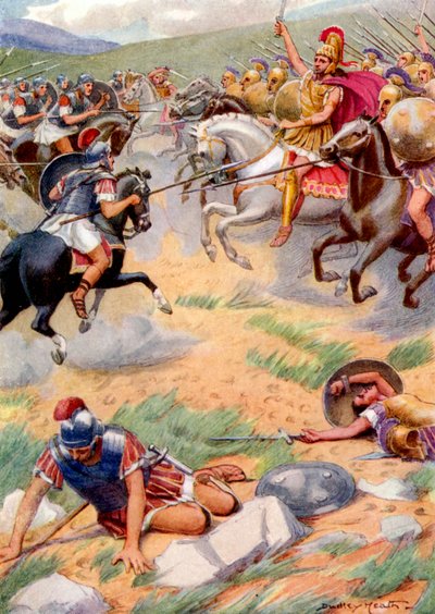 Die Rüstung von Pyrrhus war reicher und schöner als die seiner Soldaten von Dudley (after) Hardy