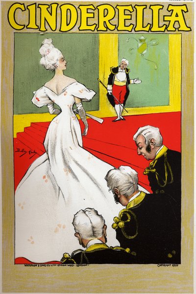 Märchen. Aschenputtel. Plakat für eine Show in London, England, ca. 1890 von Dudley Hardy