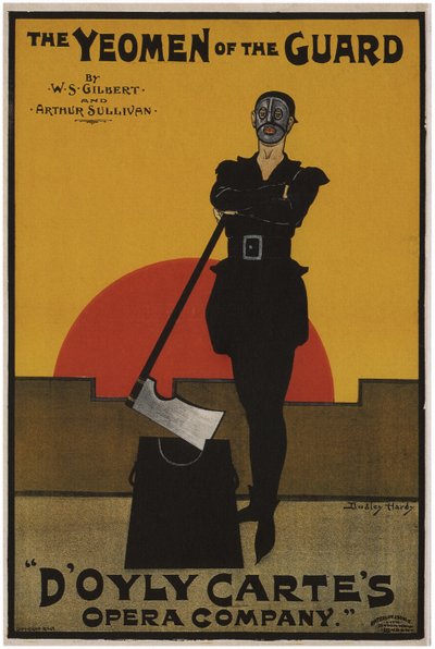 Plakat für die Oper The Yeomen of the Guard von Gilbert und Sullivan von Dudley Hardy