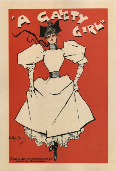 Plakat für die musikalische Komödie A Gaiety Girl von Sidney Jones, 1895 von Dudley Hardy