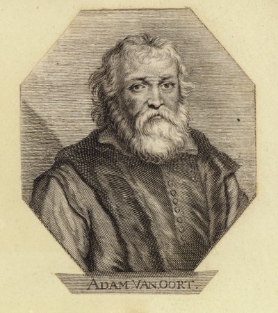 Adam Van Oort, geboren als Adam van Noort, ein belgischer Künstler. Graviert von Johann Georg Waldreich von Dutch School