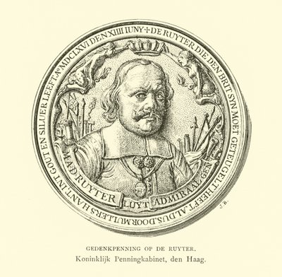 Gedenkmedaille von Admiral Michiel de Ruyter von Dutch School