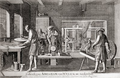 Fabrik von Abraham van Wylick, Amsterdamer Seidenindustrie, aus 