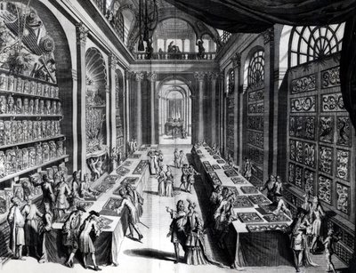 Levin Vincents Sammlung von Kuriositäten, Illustration aus Theatre de Merveilles de la Nature, ca. 1719 von Dutch School