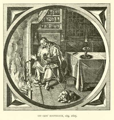 Szene aus Houwelick, von Jacob Cats, 1625 von Dutch School