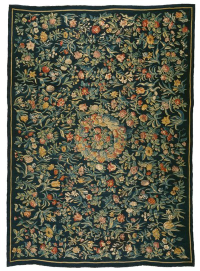 Tapisserie-Tischteppich aus Amsterdam (Wolle und Seide) von Dutch School