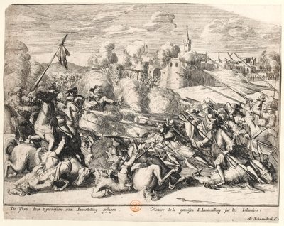 Sieg der Garnison von Enniskillen über die Iren 1689, ca. 1691 von Dutch School