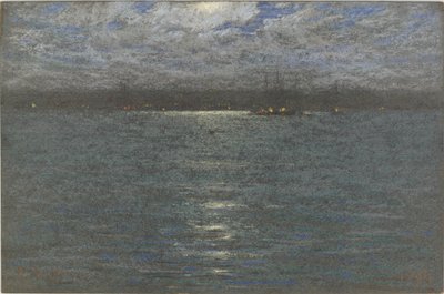 Nacht: Ein Hafen, 1894 von Dwight William Tryon