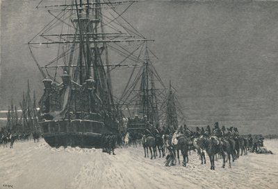 Eroberung einer niederländischen Flotte durch Husaren der Französischen Republik, Januar 1795, 1896 von E.G.H. Del