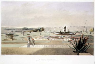 Der Parterre, Castle Howard, veröffentlicht von Thomas McLean von E. Adveno Brooke