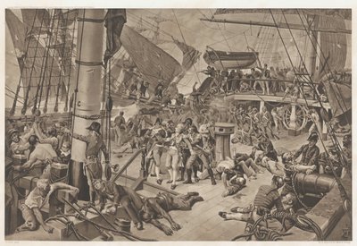 Seeschlacht bei Trafalgar, 1805 von E. Albert and Co.