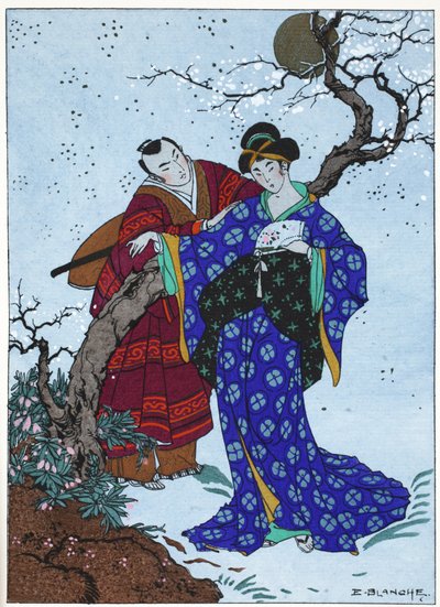 Flirtende Geisha von E. Blanche