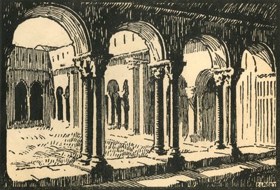 Die Kreuzgänge der Kirche von St-Trophime, um 1920 von E Laget