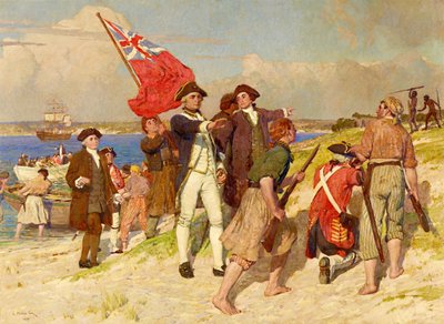 Landung von Leutnant James Cook in Botany Bay, 29. April 1770 von E. Phillips Fox