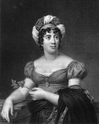 Germaine de Stael, französische Schriftstellerin, Romanautorin und politische Propagandistin, 1836 von E. Scriven