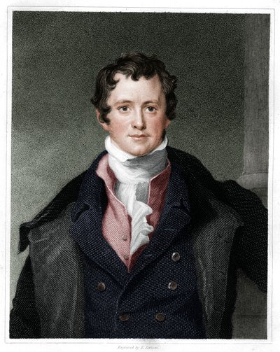 Humphry Davy, englischer Chemiker, 1833 von E. Scriven
