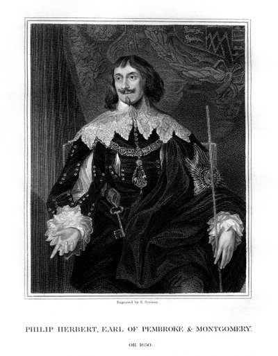 Philip Herbert, 4. Earl of Pembroke, Höfling und Politiker, 1828 von E. Scriven