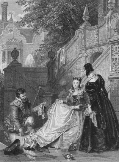 Szene aus Sir Walter Scotts Kenilworth. Wayland, Amy Robsart & Janet, 1834 von E. Smith