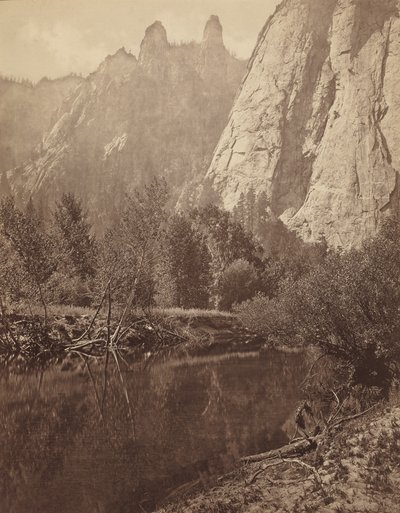 Kathedralenspitzen, Tal des Yosemite, 1872 (Foto) von Eadweard Muybridge