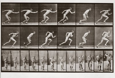 Mann läuft, Tafel 59 aus Animal Locomotion, 1887 von Eadweard Muybridge