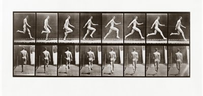 Mann läuft, Tafel 65 aus Animal Locomotion, 1887 von Eadweard Muybridge