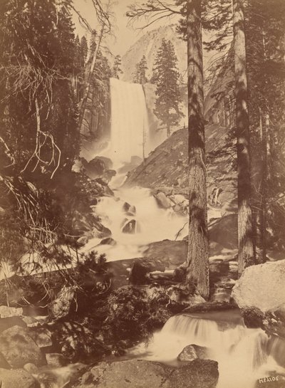 Pi-wy-ack (Diamantenkatarakt), Vernal Falls, Yosemite-Tal, Kalifornien von Eadweard Muybridge