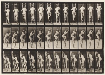 Tafel 112. Leiter hinaufsteigen von Eadweard Muybridge