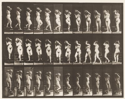 Tafel 147. Treppenabstieg; Wasserkrug auf der rechten Schulter drehen von Eadweard Muybridge