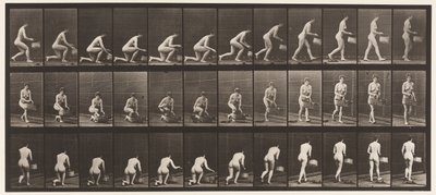 Tafel 251. Auf dem linken Knie knien, Korb in der linken Hand, und aufstehen von Eadweard Muybridge