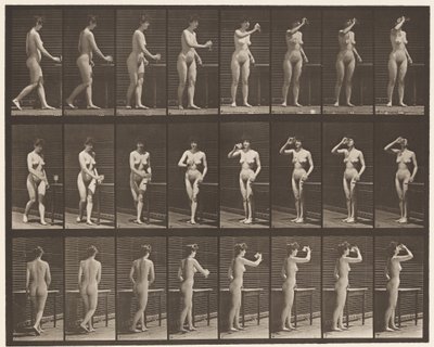 Aus einem Kelch trinken im Stehen von Eadweard Muybridge