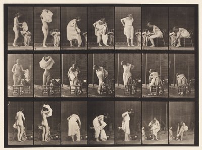Verschiedene Phasen der Toilette von Eadweard Muybridge
