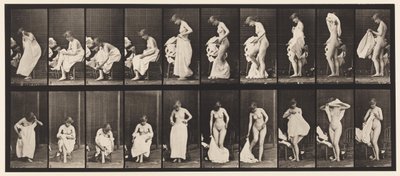 Verschiedene Phasen der Toilette von Eadweard Muybridge
