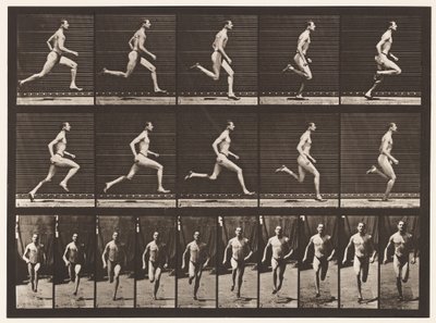 Tafel 60. Laufen im Halbmeilen-Tempo (Schuhe) von Eadweard Muybridge