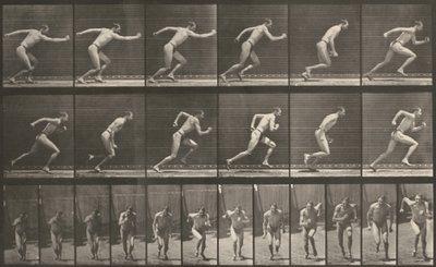 Tafel Nummer 59. Start zu einem Lauf von Eadweard Muybridge