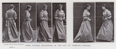Die menschliche Figur in Bewegung: Einige Phasen beim Umdrehen von Eadweard Muybridge
