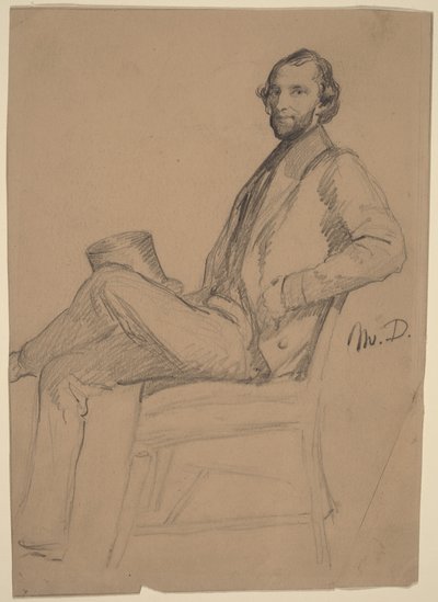 Sitzende Studie von M.D. von Eastman Johnson