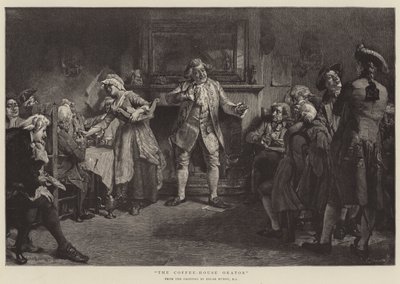 Der Redner im Kaffeehaus von Edgar Bundy
