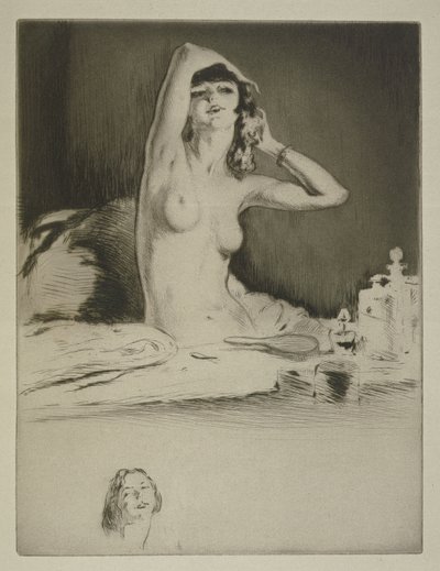 Eine Frau bei ihrer Toilette, Illustration für 