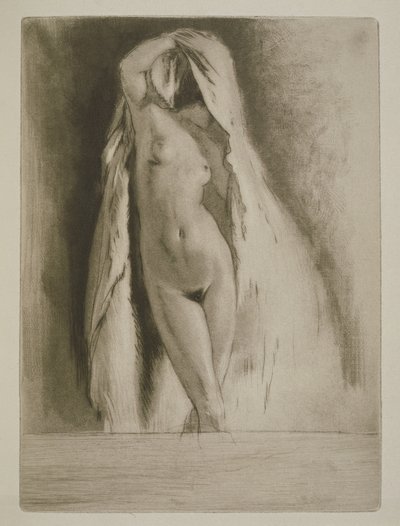 Eine Frau in ein Tuch gehüllt, Illustration für 