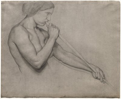 Engel bläst eine Trompete von Edgar Degas
