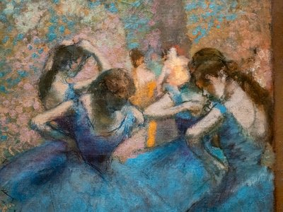 Blaue Tänzerinnen (Detail) von Edgar Degas