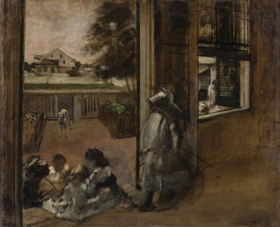 Hof eines Hauses in New Orleans, 1872-1873 von Edgar Degas