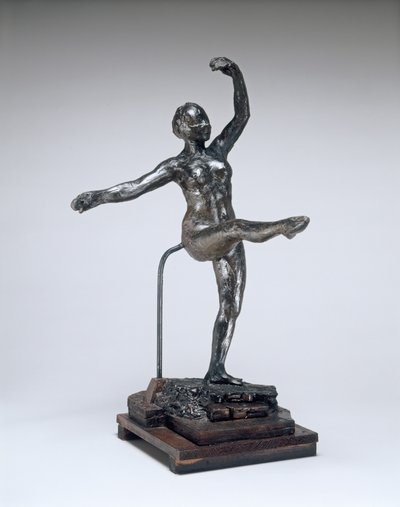 Vierte Position vorne, auf dem linken Bein von Edgar Degas
