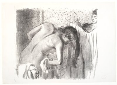 Der Ausstieg aus dem Bad (große Platte) von Edgar Degas