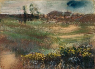Landschaft mit Schornsteinen von Edgar Degas
