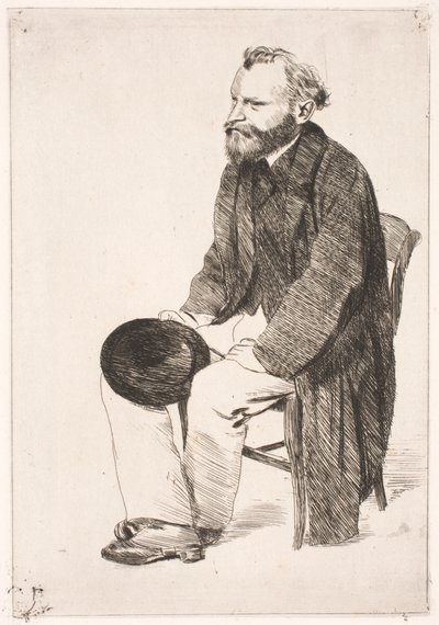 Manet sitzt. Nach links gewandt von Edgar Degas