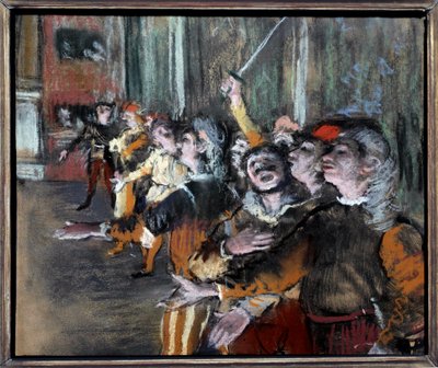 Pastellstatisten oder Chorsänger auf Monotypie von Edgar Degas (1834-1917) 1877 von Edgar Degas