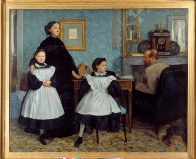 Porträt der Familie Bellelli Der Maler verbrachte einige Monate in der Toskana bei seinen Onkeln, den Bellelli - Gemälde von Edgar Degas (1834-1917) von Edgar Degas