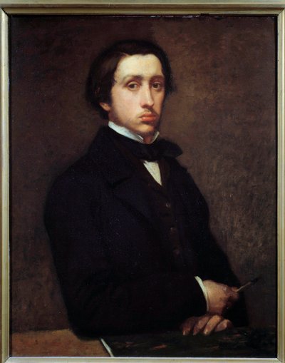 Selbstporträt mit Kohlehalter von Edgar Degas